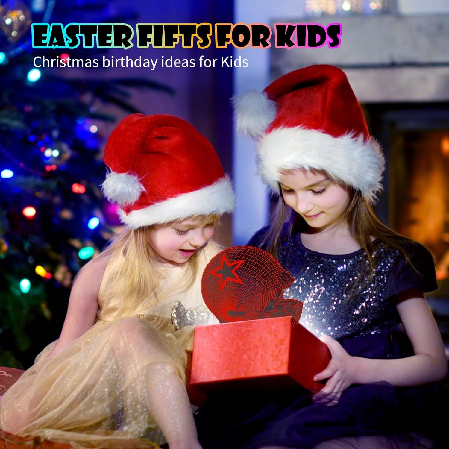 3D Illusion Night Light Desk Lamp, 7 Colors Auto Gradual Changing USB Powered LED Lights with Touch Switch for Kids Gifts Home Decoration (Baseball Helmet) (Baseball Helmet Night Light)